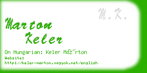 marton keler business card